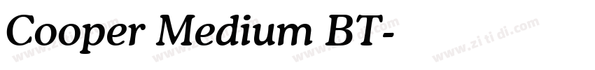 Cooper Medium BT字体转换